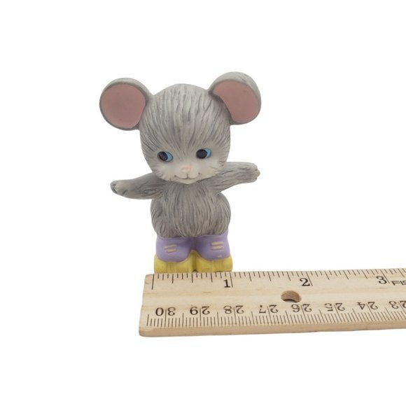 1992 Avon Best Buddies Mouse Porcelain Figurine Cute Little Cake Topper - Picture 7 of 7